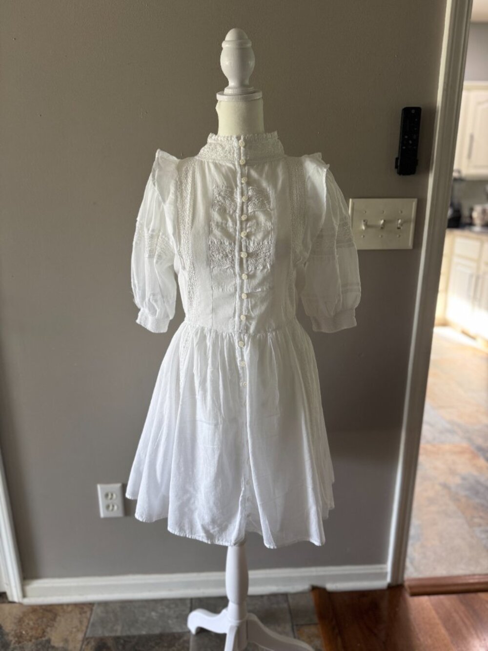 MNG By Mango Cotton Babydoll Mini Dress Size Small